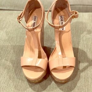 Steve Madden Xtrime platform wedge nude 6.5